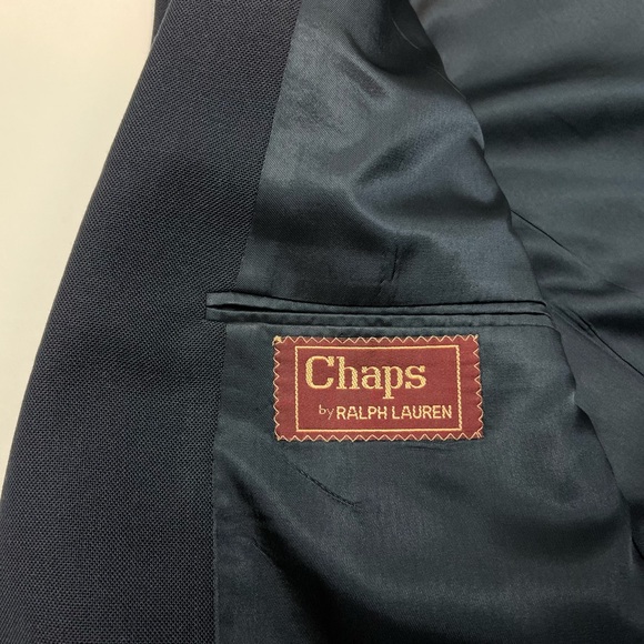Vintage Ralph Lauren CHAPS Navy Gold Horse Head 2-Button 40R Sport Coat Jacket - Picture 6 of 7